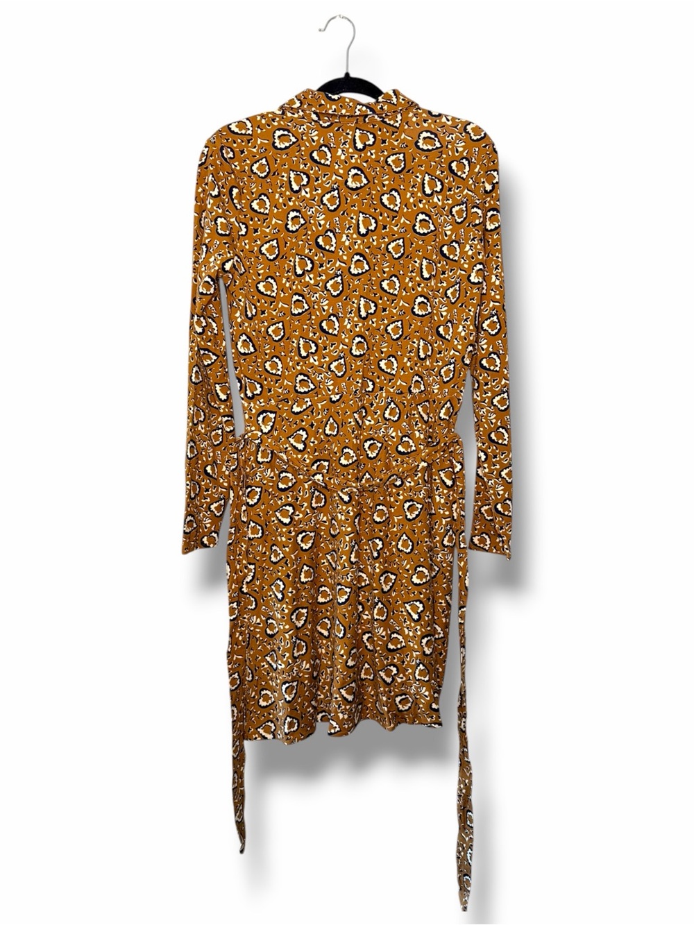 NWT Untuckit Tan Printed Romy Jersey Shirt Mini Dress with Tie Waist Size Medium - Picture 8 of 13